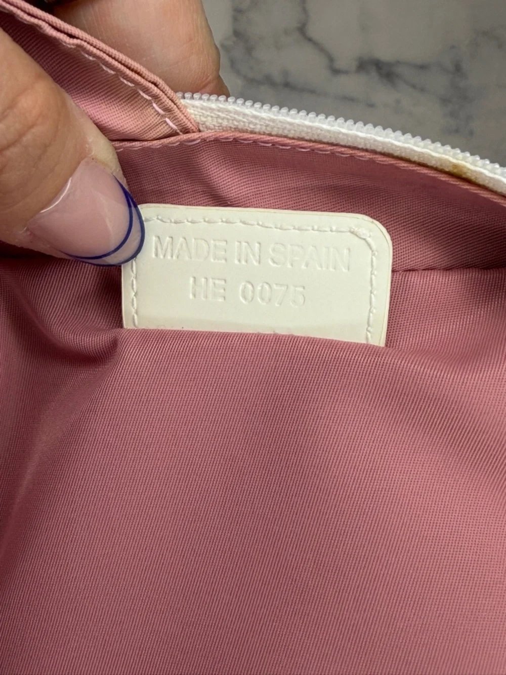 Dior Vintage Pink Trotter Wristlet Pouch Monogram Canvas Zip Bag Y2K - Picture 8 of 8